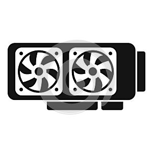 Gpu hardware icon simple vector. Computer card