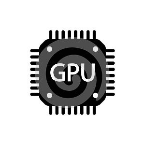 GPU icon. Circuit board icon.