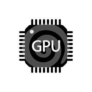 GPU icon. Circuit board icon.