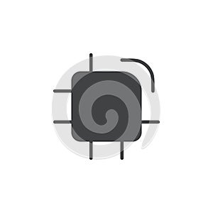 Gpu icon flat and simple set design