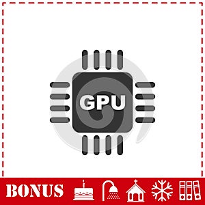 Gpu icon flat