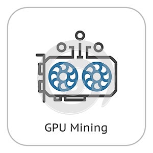 GPU Mining Icon. photo