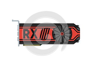 GPU videocard for mining isolated vector icon