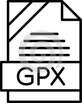 GPX Outline Vector Icon