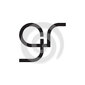 gr initial letter vector logo icon