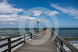 The Graal-MÃ¼ritz pier in the Baltic Sea