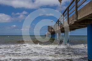 The Graal-MÃ¼ritz pier in the Baltic Sea