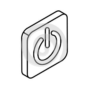 Grab this amazing isometric icon of power button, shutdown button