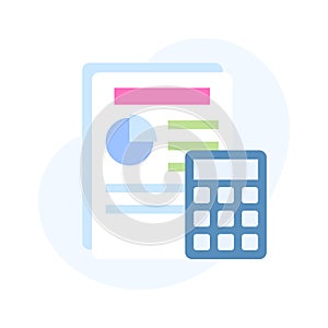 Grab this creatively crafted icon of budget accounting, easy to use vector