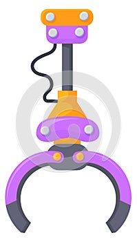 Grabbing claw for toy arcade machine cartoon icon