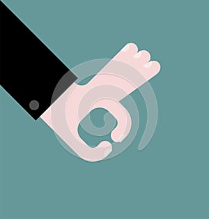 Grabbing hand isolated. Choosing concept template. vector illustration