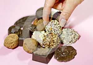 Grabbing a Truffle Chocolate