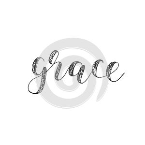 Grace. Brush lettering.