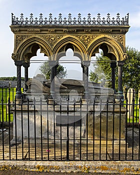 Grace Darling Tomb at St. Aidans Church in Bamburgh, UK