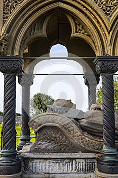 Grace Darling Tomb at St. Aidans Church in Bamburgh, UK