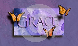 Grace and free butterflies photo