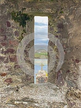 Grace OâMalleyâs Castle at Kildavnet, Achill photo