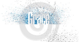 Grace word graphic on splatter background