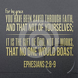 Ephesians 2:8-9 Bible Verse photo