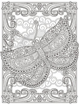 Graceful adult coloring page