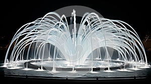 Graceful arcs define exhilarating water fountain dances.AI Generated photo