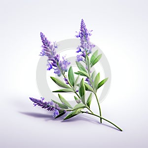 Graceful Balance: Lavender Flowers In The Style Of Raynald Leclerc