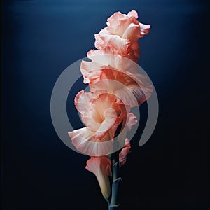 Graceful Balance: A Pink Flower In The Style Of Brooke Didonato