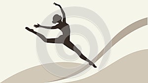 Graceful ballerina dancing, ballet, artistic expression, movement, elegance, performance, vector design Generative AI