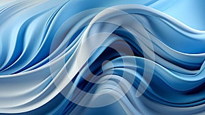 Graceful Cresting Blue Wave Decor