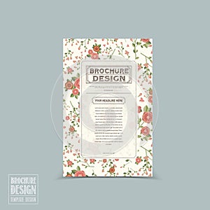 Graceful floral brochure template design