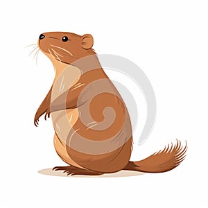 Graceful Ground Beaver: A Charming Comic Illustration