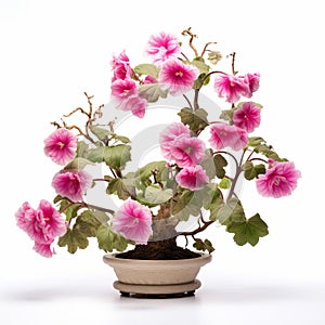 Graceful Hollyhock Bonsai In Pure White