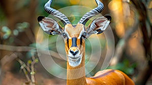 Graceful Impala Antelope Roaming the Serene Ugandan Wilderness