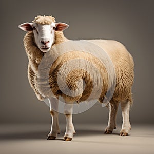 Sheep With Eyeglasses: A Playful Studio Shot On An Isolated Background photo