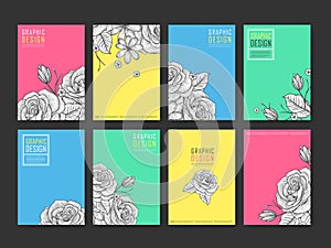 Graceful poster template design set