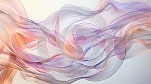 Graceful ribbons of pastel smoke float and intertwine creating a captivating visual experience