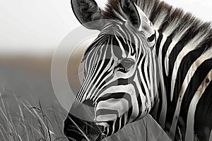 Graceful stripes a zebras monochrome beauty showcased in natural surroundings