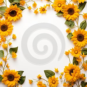 Graceful Sunflower Frame Elegance Unveiled