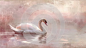 Graceful Swan on Serene Lake