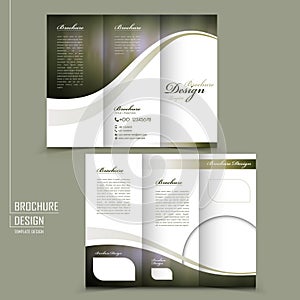 Graceful tri-fold brochure template design photo