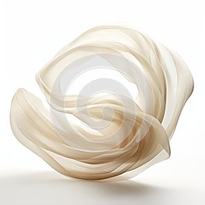 Graceful Tulle Fabric Sculpture With Soft Light