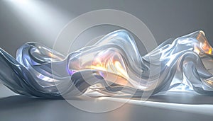 Elegant Iridescent Wave Abstract Background