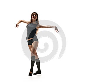 Graceful Woman dancer. dancing silhouette