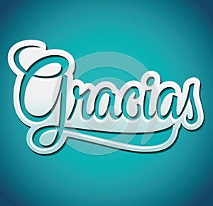 Gracias - Thank you spanish text - lettering photo
