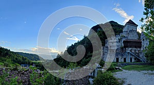 Grad Kamen ruins outside of Lake Bled, Slovenia