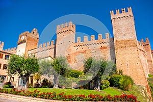 Gradara fortified village walls - Pesaro Marche Italian landmark