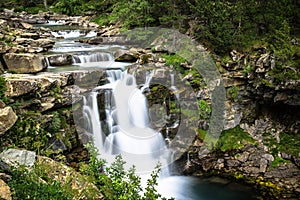 Gradas de Soaso. Waterfall in the spanish national park Ordesa a photo