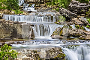 Gradas de Soaso. Waterfall in the spanish national park Ordesa a photo