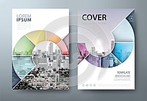 Gradation Annual report brochure flyer design template, Leaflet, presentation book cover