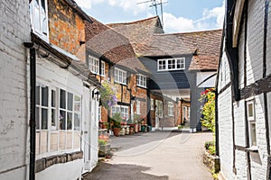 Grade II listed buildings in an alleyway